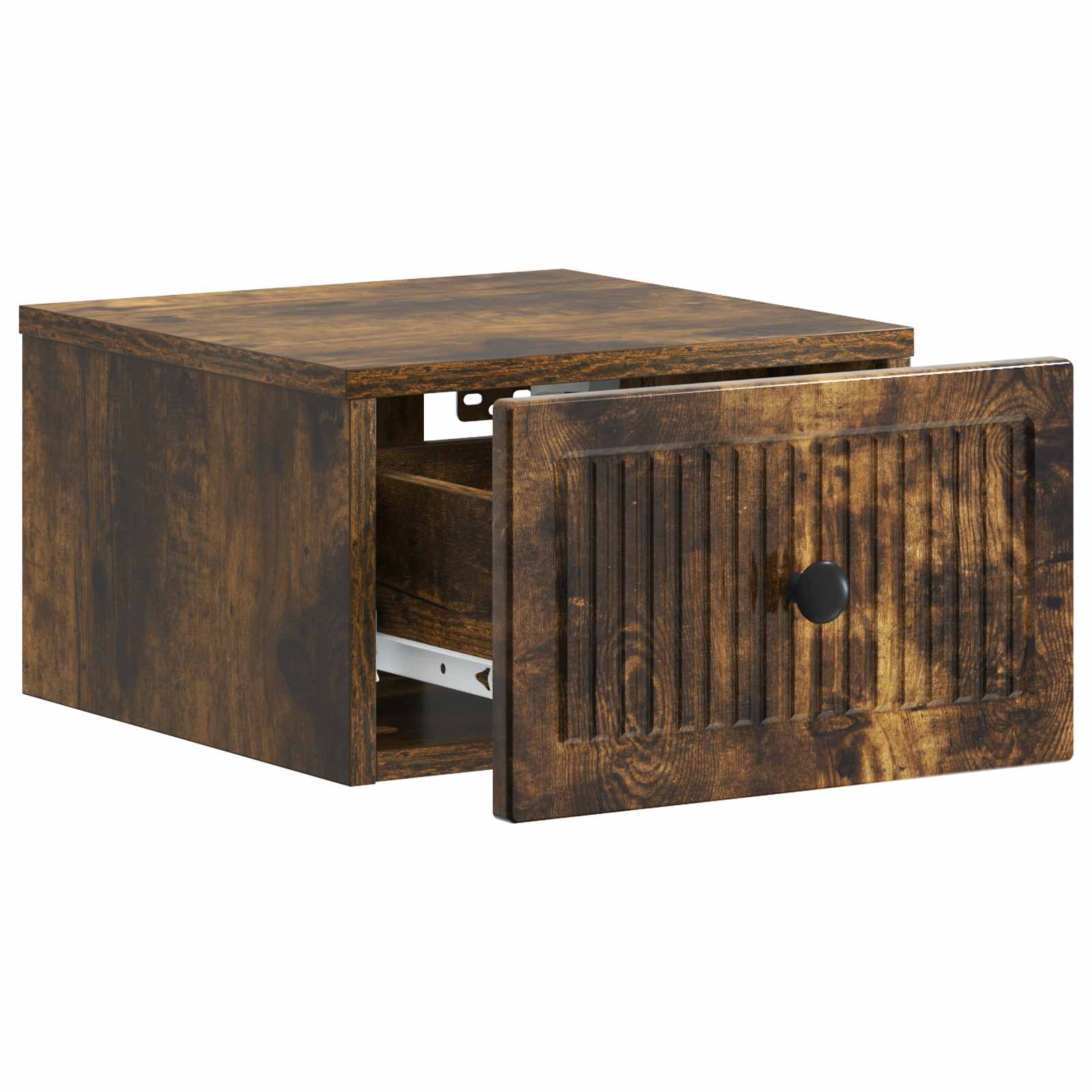 Væghængt Natbord med skuffe 2 pcs Røget eg 33 x 34,5 x 20 cm