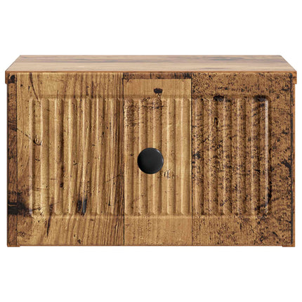 Væghængt Natbord Gammelt træ 33 x 34,5 x 20 cm Konstrueret træ