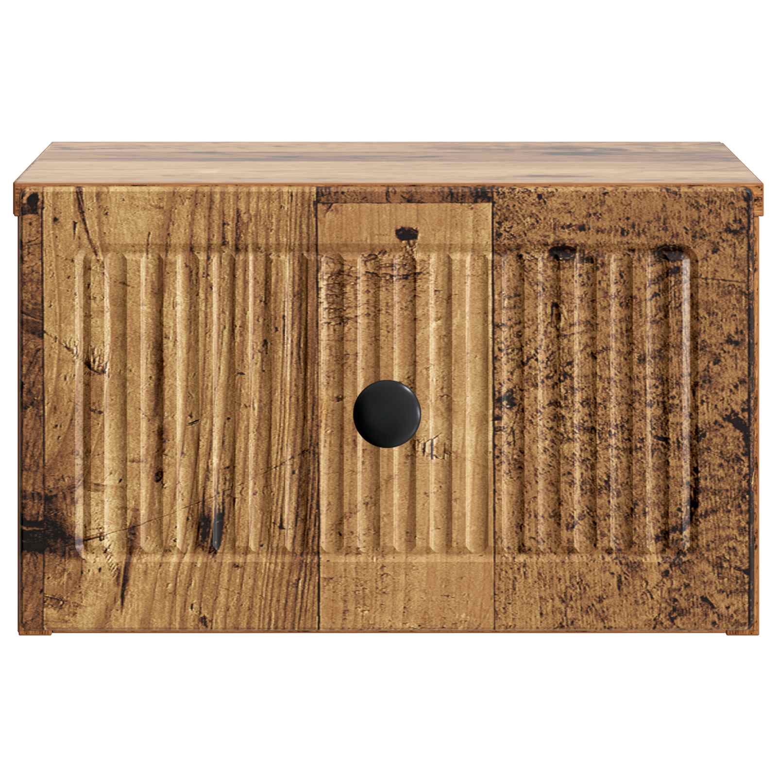Væghængt Natbord med skuffe 2 pcs Gammelt træ 33 x 34,5 x 20 cm