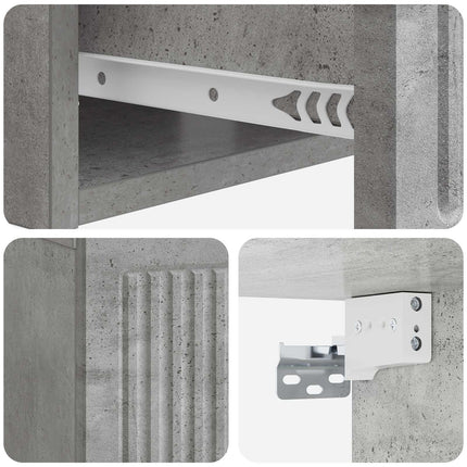 Natskab 2 stk. Betongrå 49 x 34,5 x 20 cm Konstrueret træ
