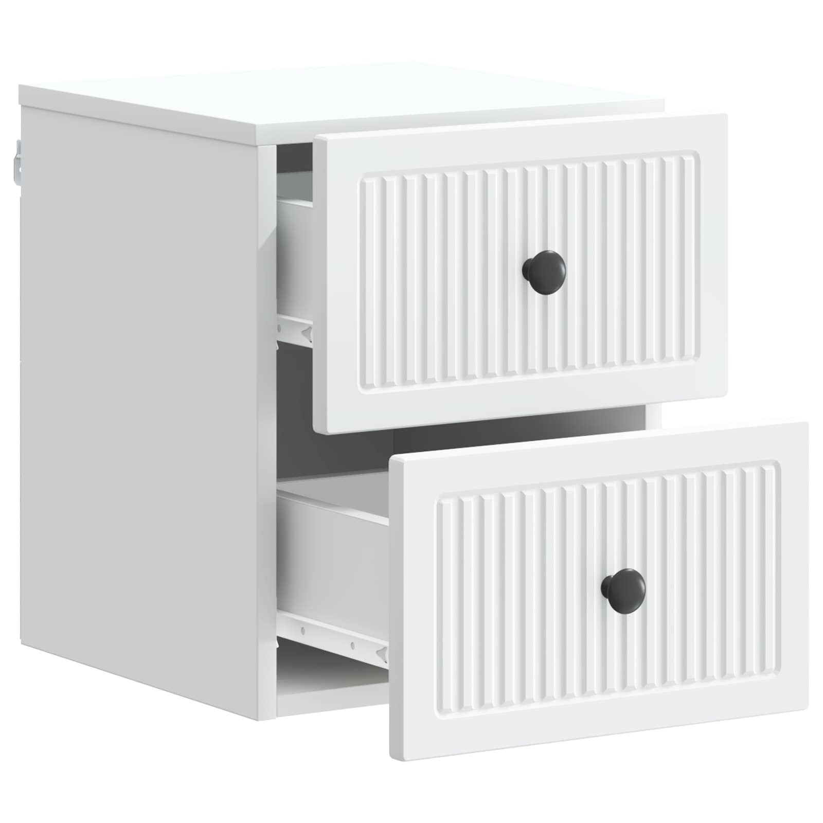 Væghængt Natbord 2 pcs Hvid 33 x 34,5 x 40 cm Konstrueret træ
