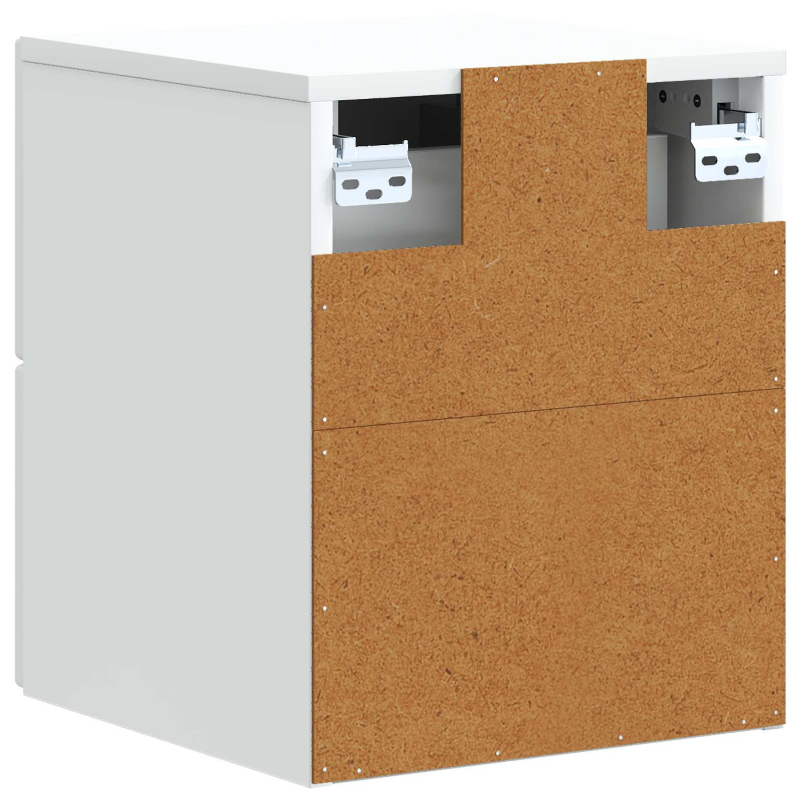 Væghængt Natbord 2 pcs Hvid 33 x 34,5 x 40 cm Konstrueret træ