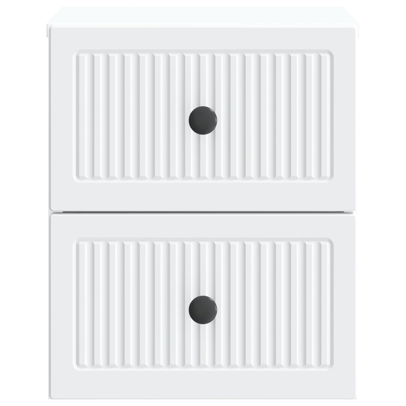 Væghængt Natbord 2 pcs Hvid 33 x 34,5 x 40 cm Konstrueret træ