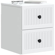 Væghængt Natbord 2 pcs Hvid 33 x 34,5 x 40 cm Konstrueret træ