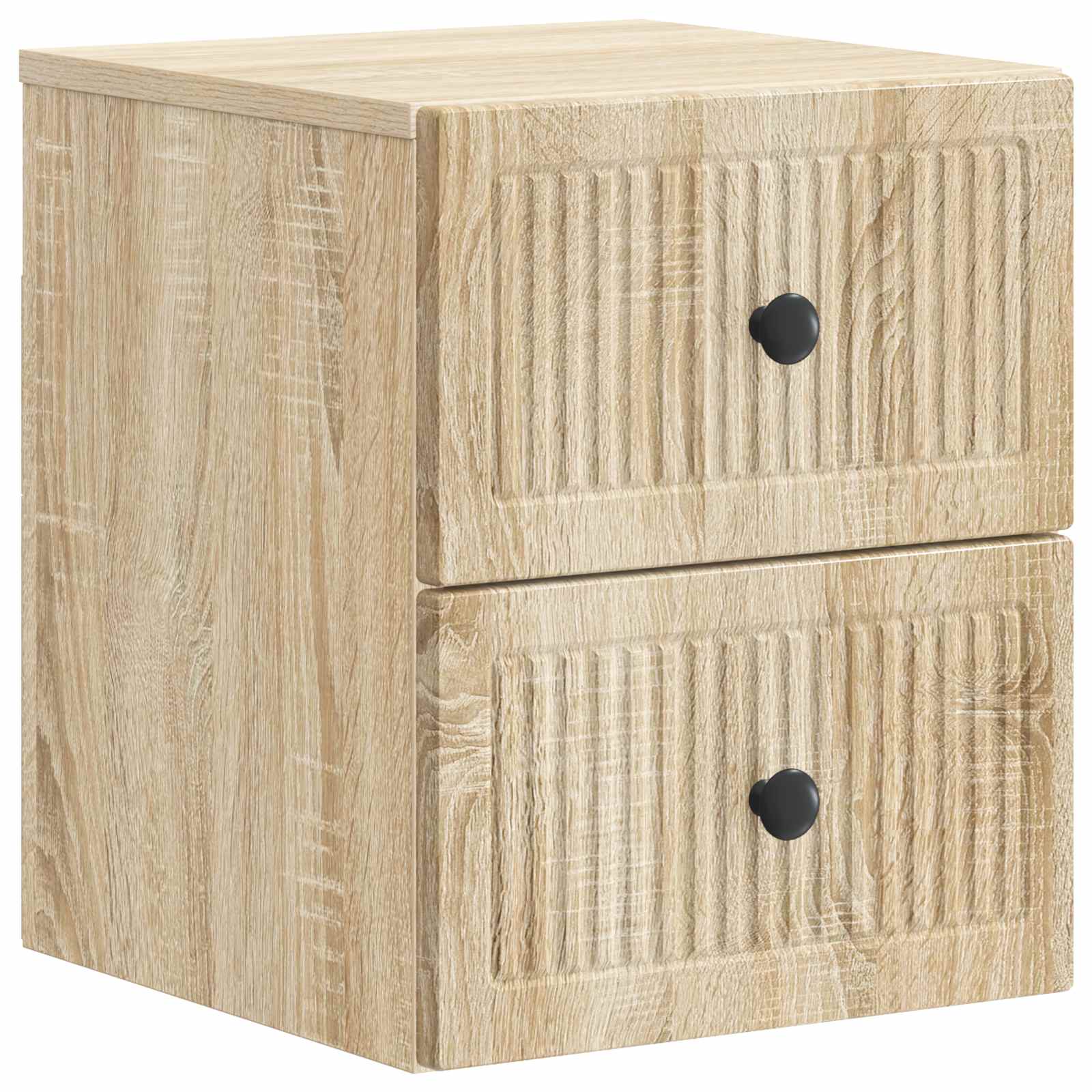 Væghængt Natbord med skuffe 2 pcs Sonoma-eg 33 x 34,5 x 40 cm