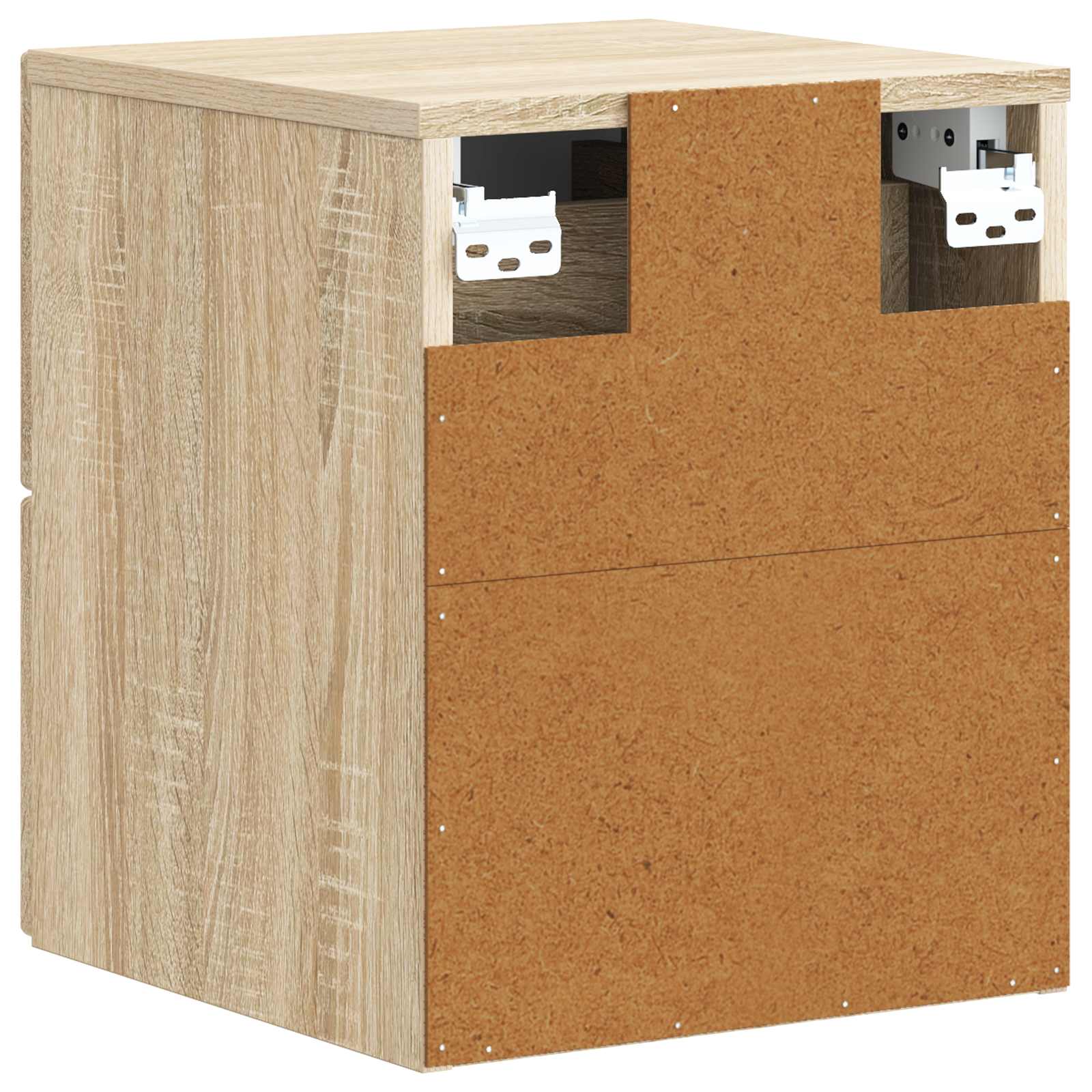 Væghængt Natbord med skuffe 2 pcs Sonoma-eg 33 x 34,5 x 40 cm