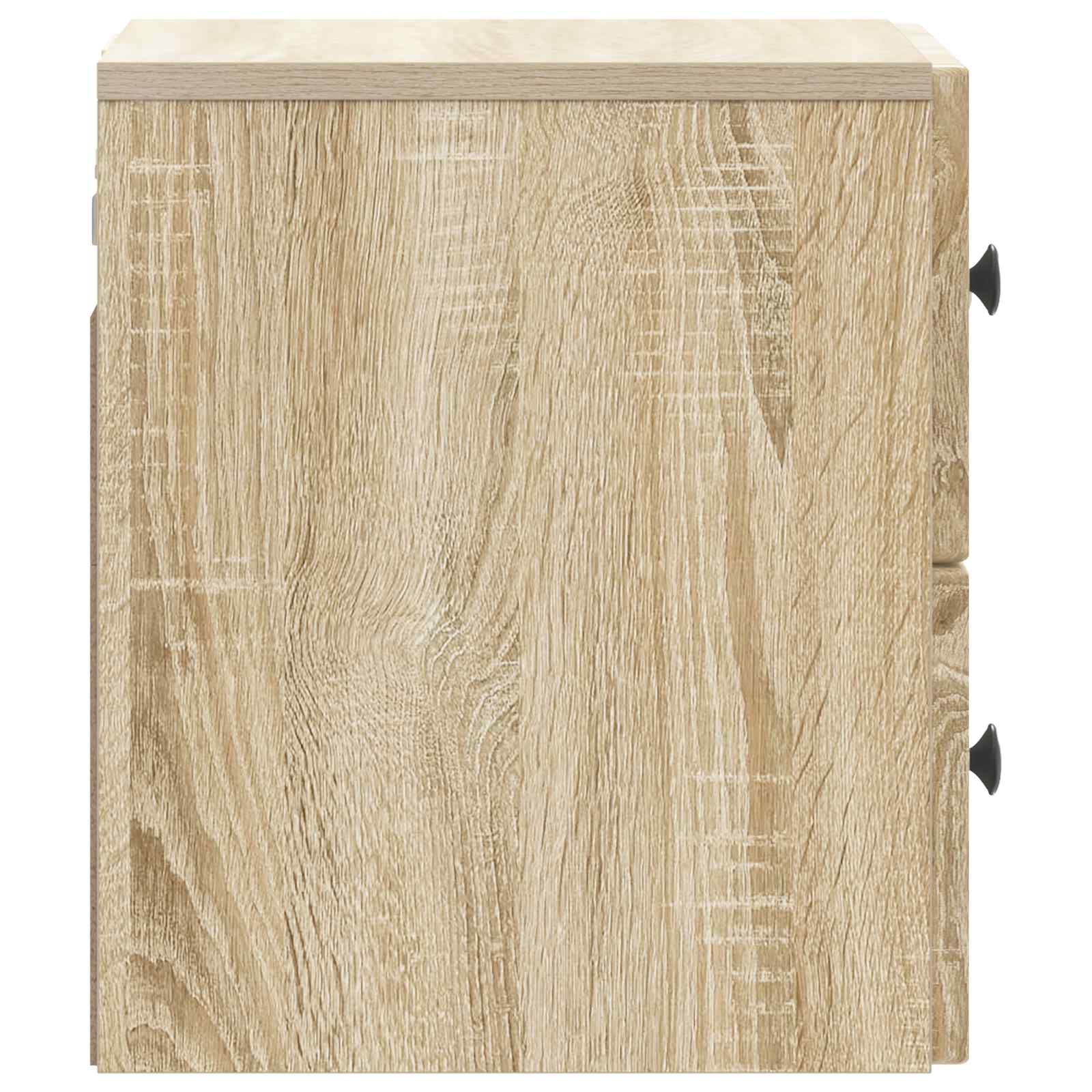 Væghængt Natbord med skuffe 2 pcs Sonoma-eg 33 x 34,5 x 40 cm