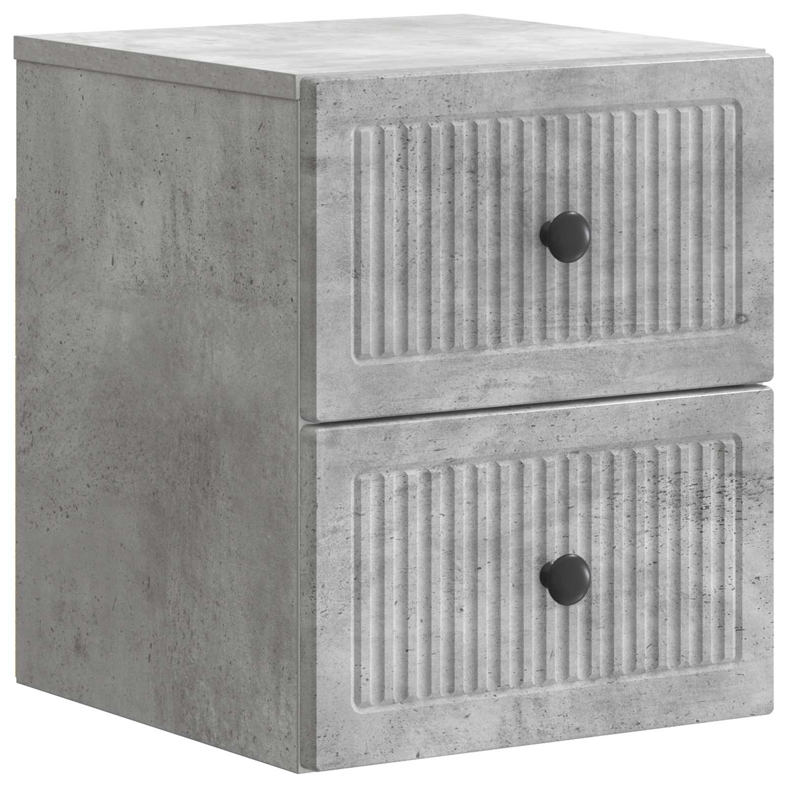 Væghængt Natbord Betongrå 33 x 34,5 x 40 cm Konstrueret træ