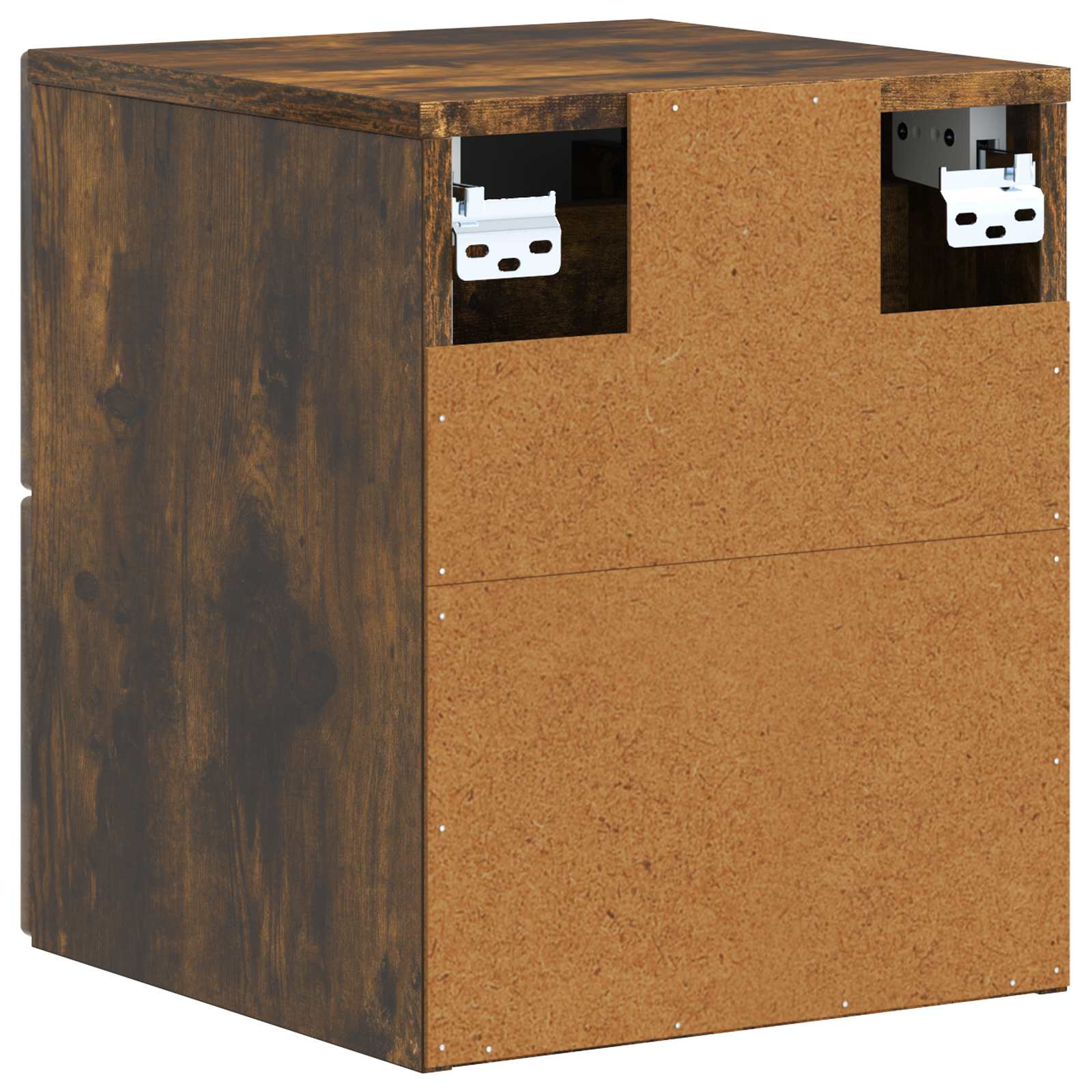 Væghængt Natbord Røget eg 33 x 34,5 x 40 cm Konstrueret træ
