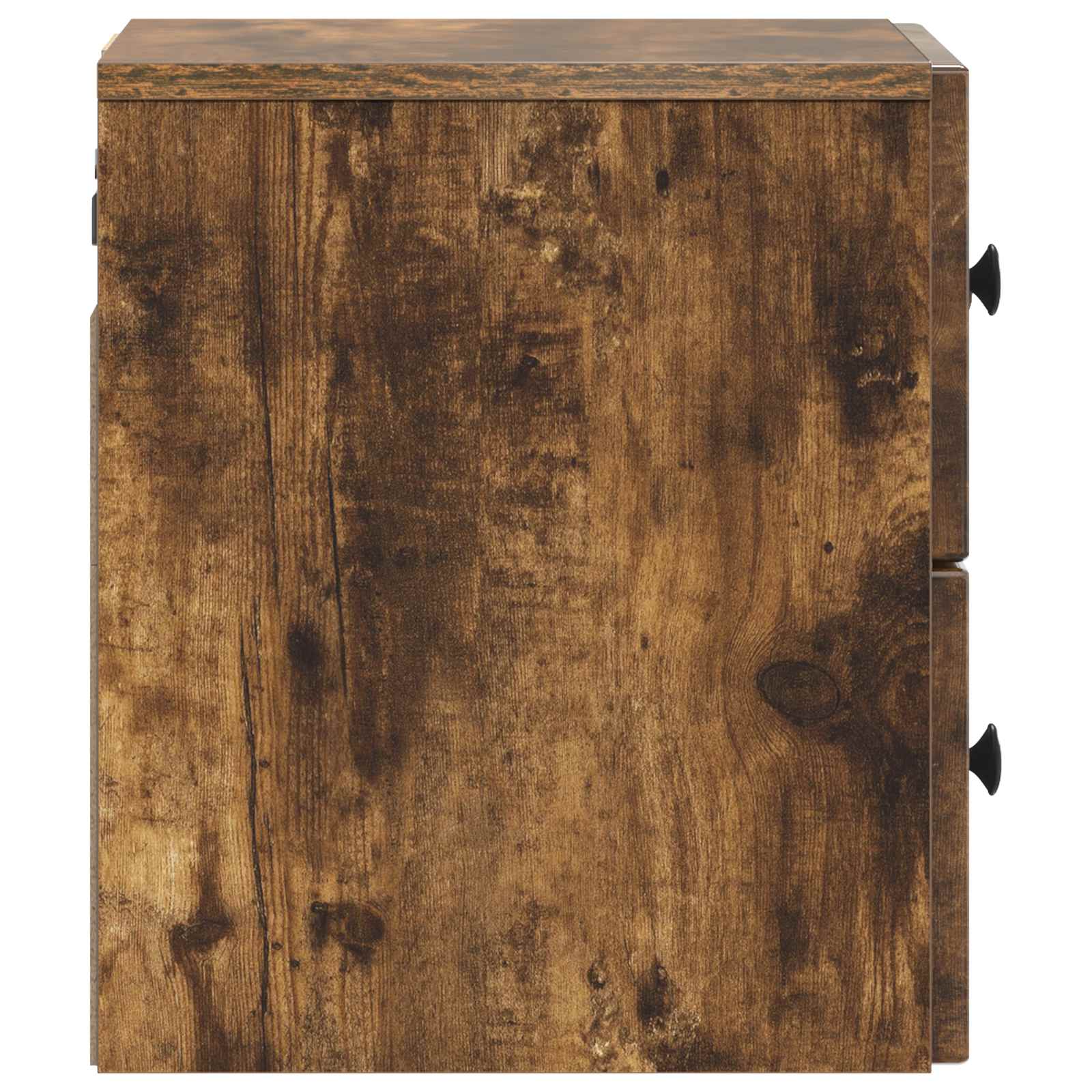 Væghængt Natbord med skuffe 2 pcs Røget eg 33 x 34,5 x 40 cm
