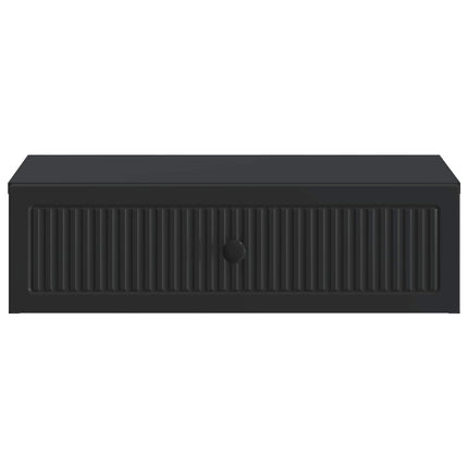Væghængt Sideskab Sort 59 x 34,5 x 17 cm Konstrueret træ