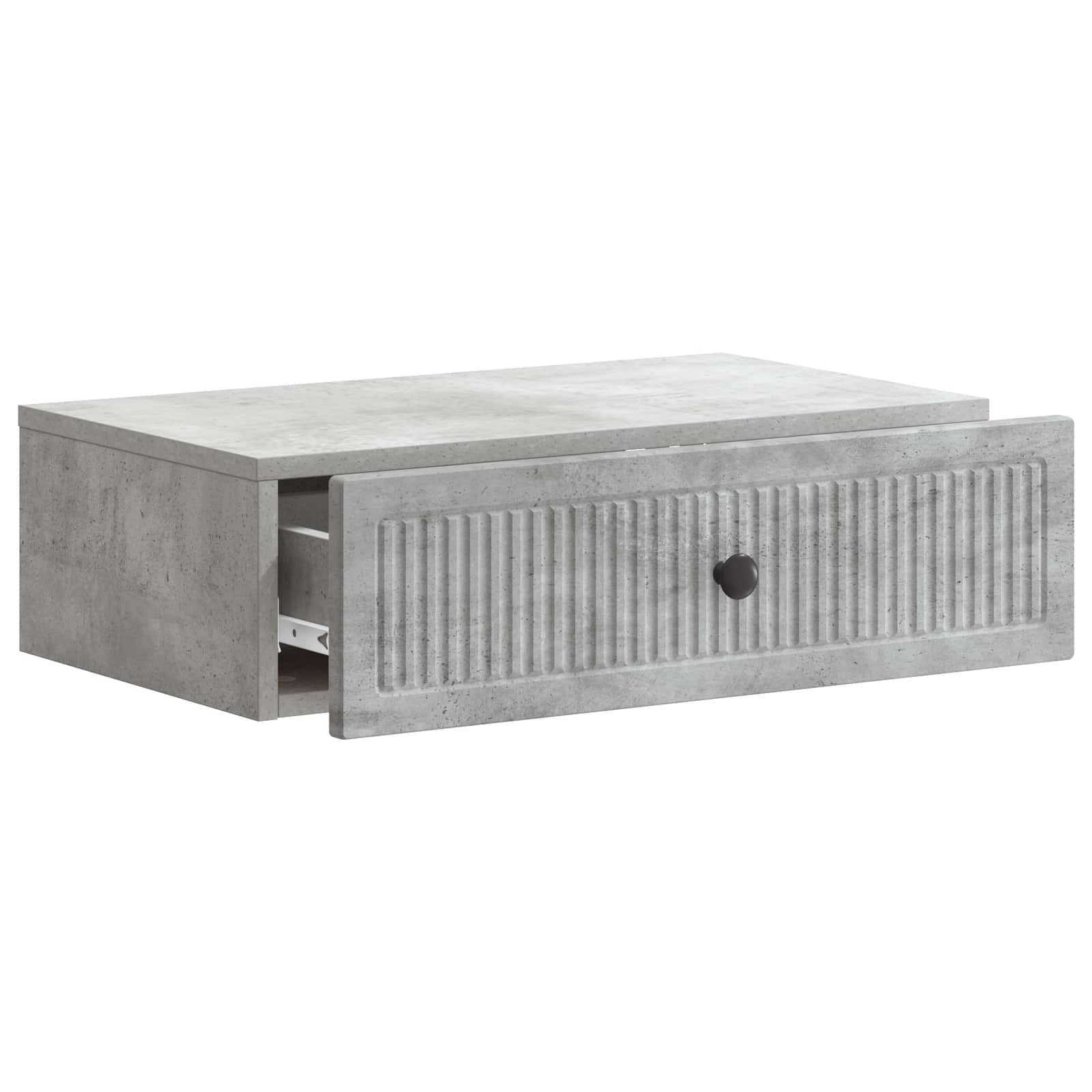 Væghængt Sideskab Betongrå 59 x 34,5 x 17 cm Konstrueret træ