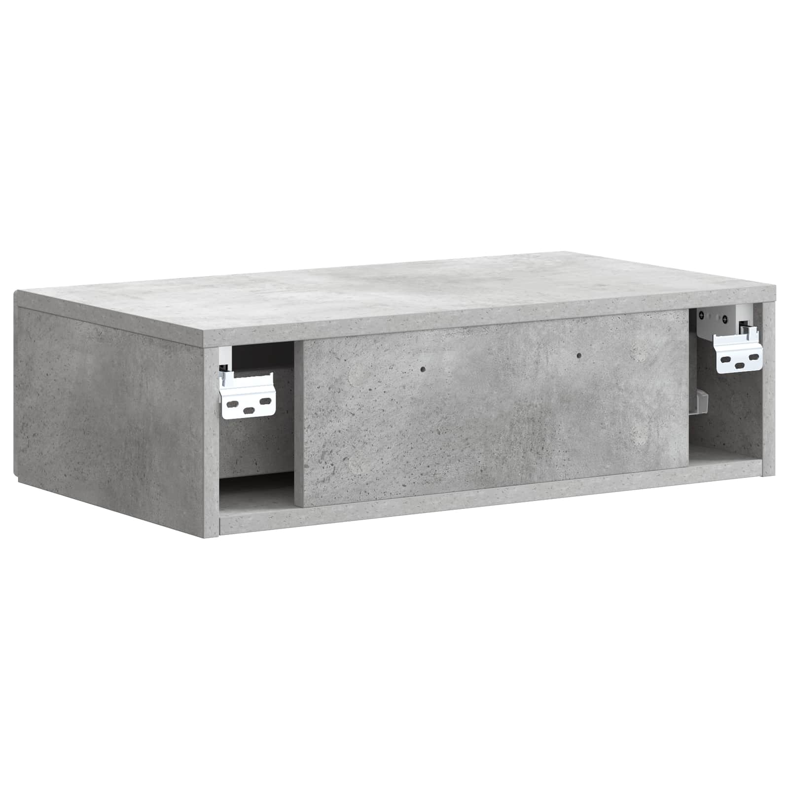 Væghængt Sideskab Betongrå 59 x 34,5 x 17 cm Konstrueret træ