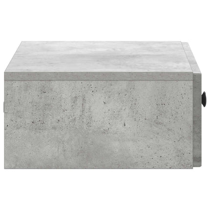 Væghængt Sideskab Betongrå 59 x 34,5 x 17 cm Konstrueret træ