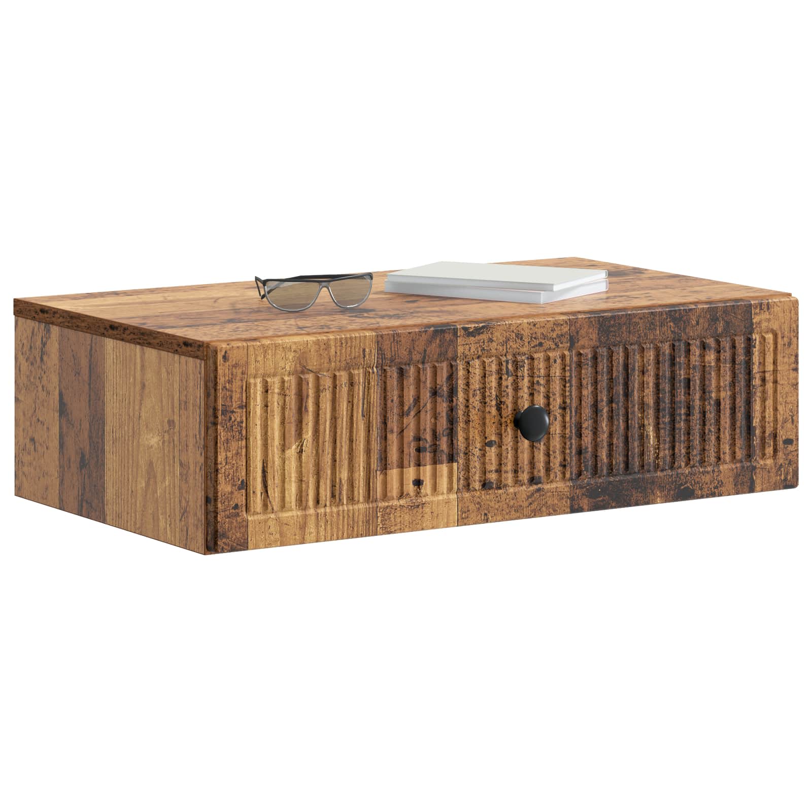Væghængt Sideskab Gammelt træ 59 x 34,5 x 17 cm Konstrueret træ