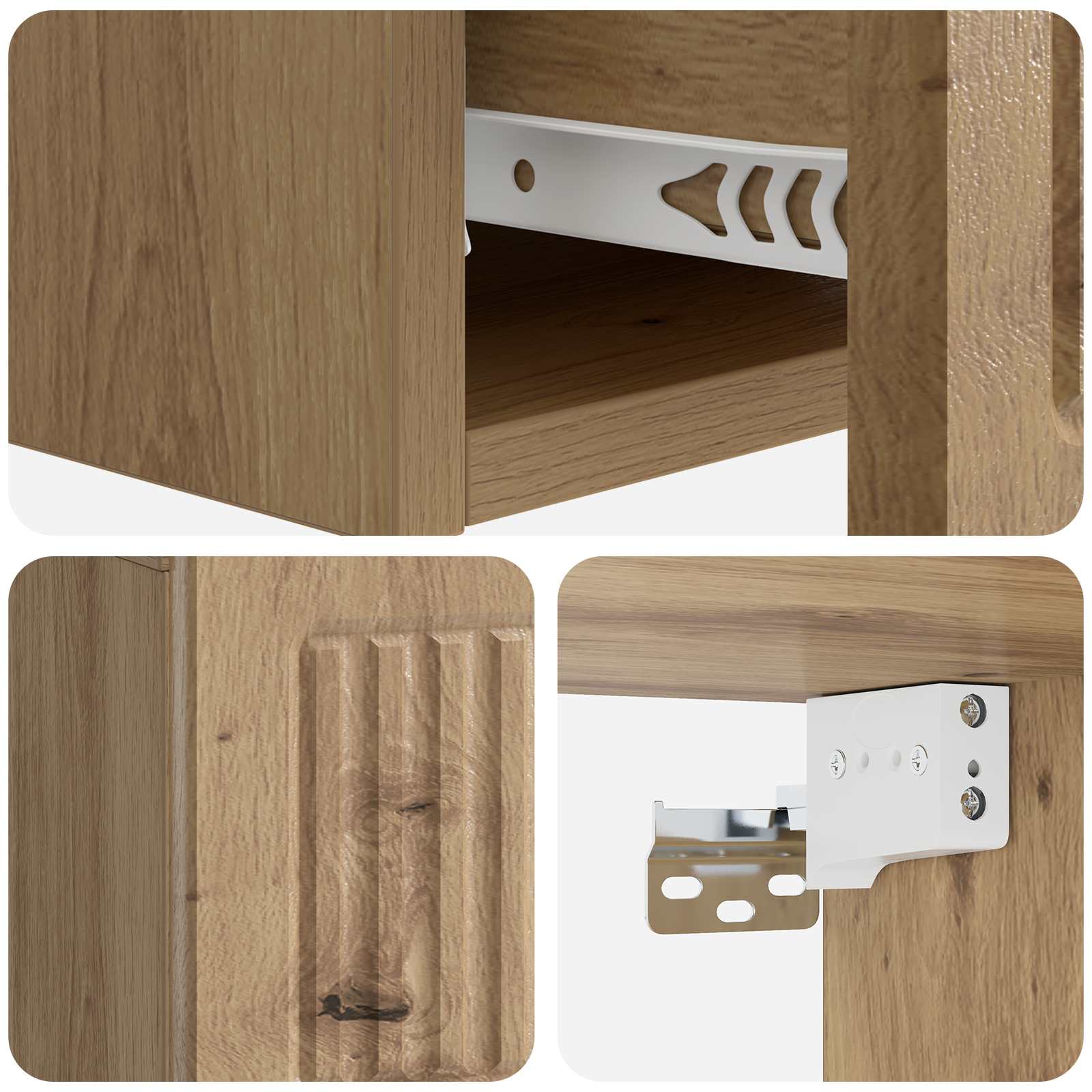 Væghængt Sideskab Artisan-eg 59 x 34,5 x 17 cm Konstrueret træ