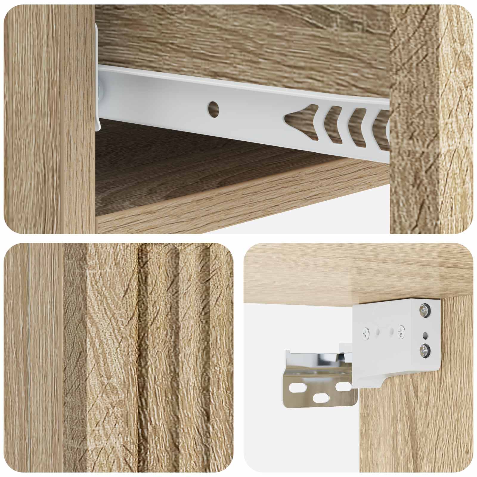 Væghængt Sideskab Sonoma-eg 87,5 x 34,5 x 17 cm Konstrueret træ