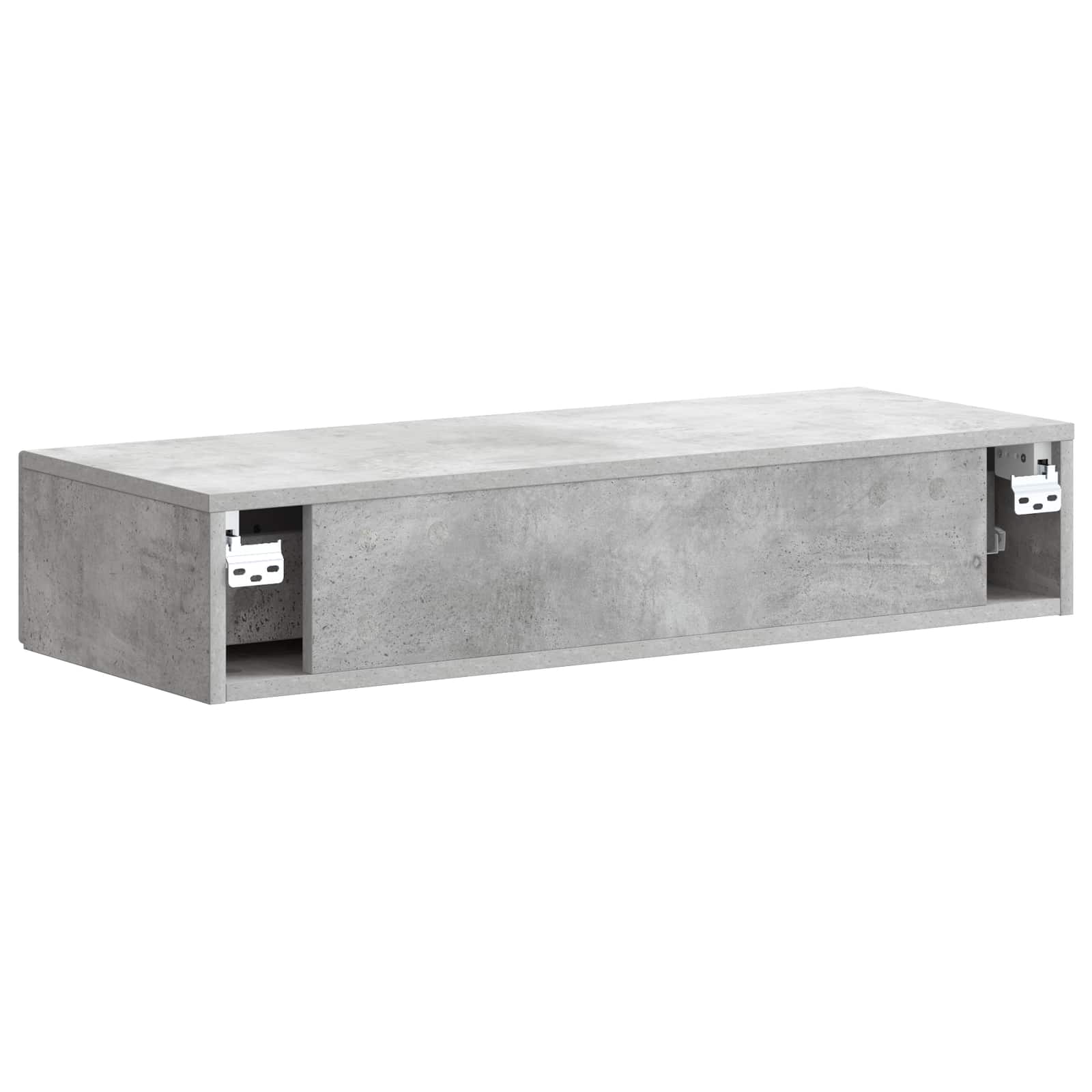 Væghængt Sideskab Betongrå 87,5 x 34,5 x 17 cm Konstrueret træ