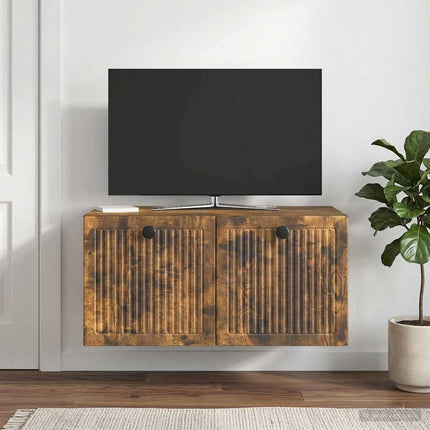 Væghængt TV-skab Røget eg 59,5 x 41 x 30 cm Konstrueret træ
