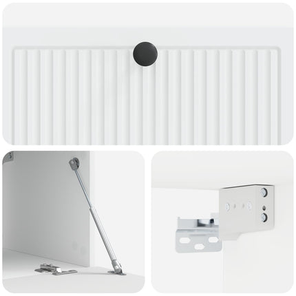 Væghængt TV-skab Hvid 78,5 x 41 x 30 cm Konstrueret træ