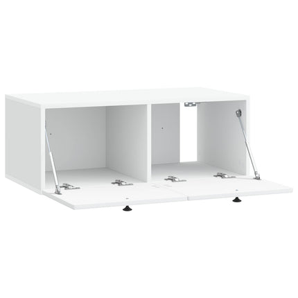 Væghængt TV-skab Hvid 78,5 x 41 x 30 cm Konstrueret træ