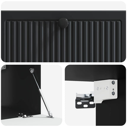 Væghængt TV-skab Sort 78,5 x 41 x 30 cm Konstrueret træ