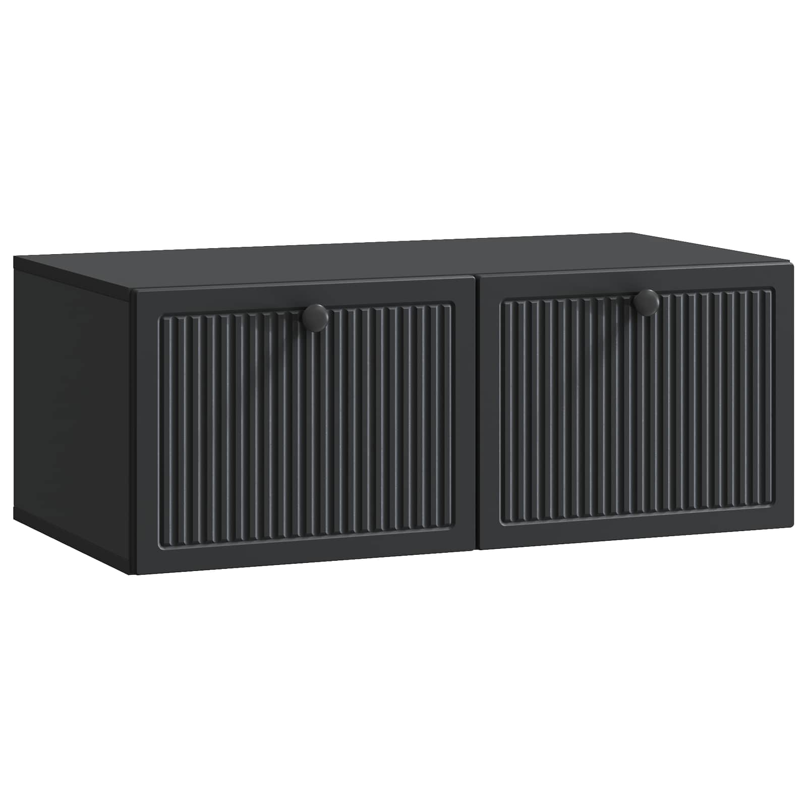 Væghængt TV-skab Sort 78,5 x 41 x 30 cm Konstrueret træ