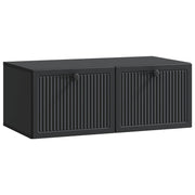 Væghængt TV-skab Sort 78,5 x 41 x 30 cm Konstrueret træ
