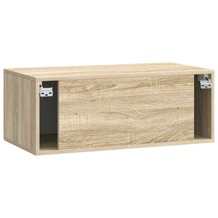 Væghængt TV-skab Sonoma-eg 78,5 x 41 x 30 cm Konstrueret træ