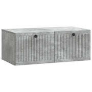 Væghængt TV-skab Betongrå 78,5 x 41 x 30 cm Konstrueret træ