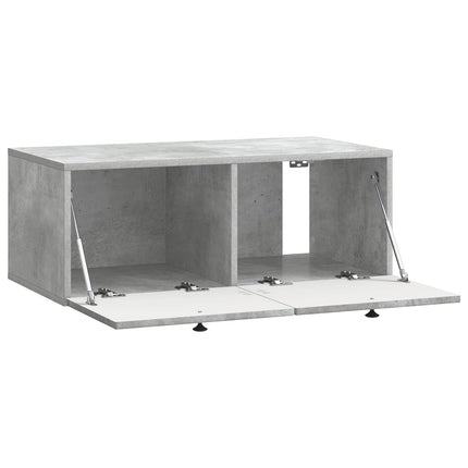 Væghængt TV-skab Betongrå 78,5 x 41 x 30 cm Konstrueret træ