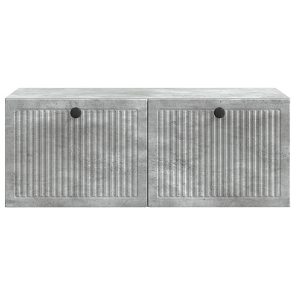 Væghængt TV-skab Betongrå 78,5 x 41 x 30 cm Konstrueret træ