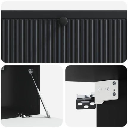 Væghængt TV-skab Sort 98 x 41 x 30 cm Konstrueret træ