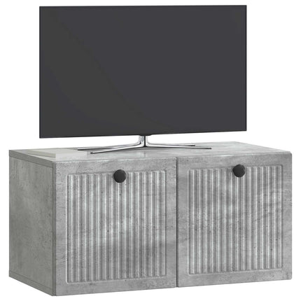 Væghængt TV-skab Betongrå 59,5 x 31 x 30 cm Konstrueret træ