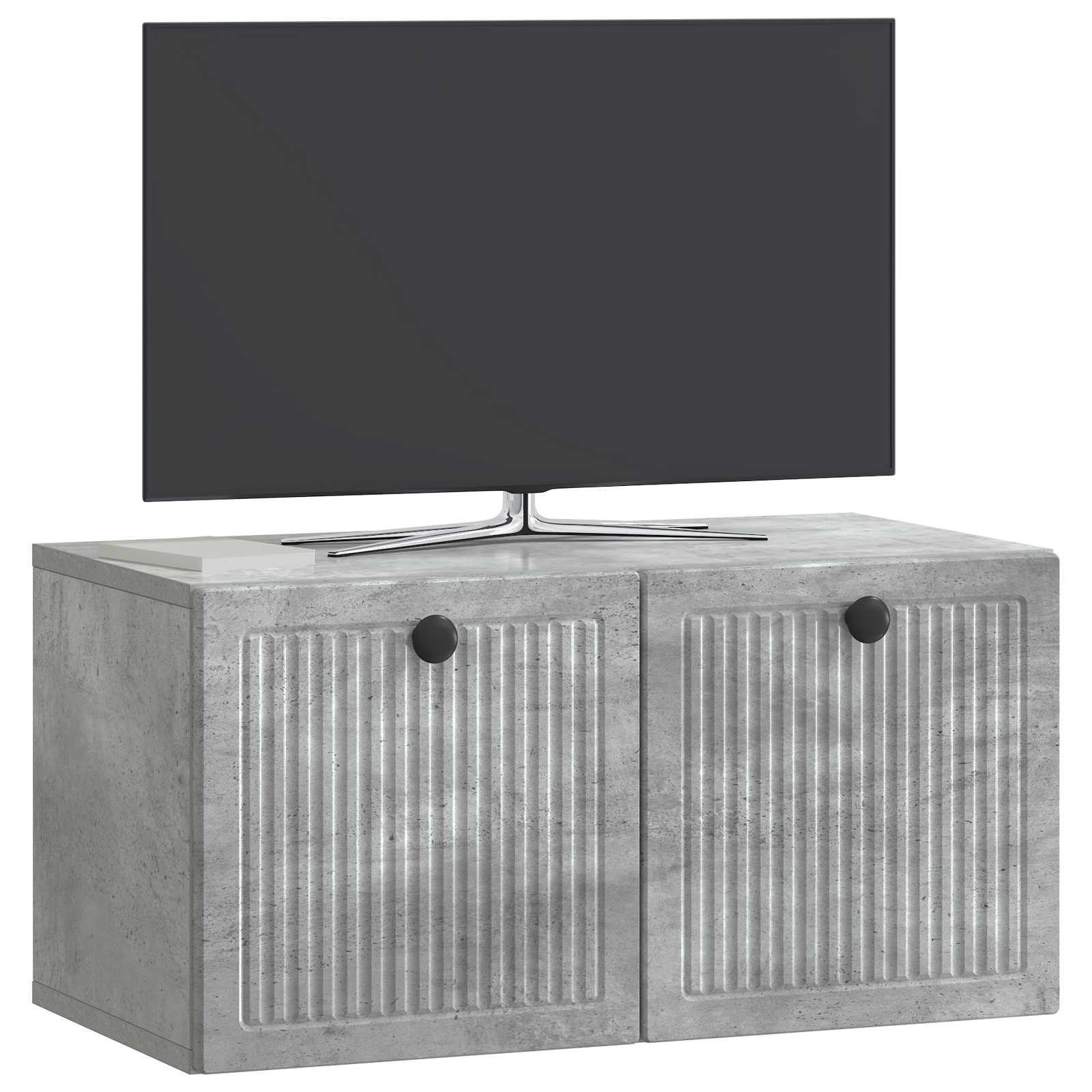 Væghængt TV-skab Betongrå 59,5 x 31 x 30 cm Konstrueret træ