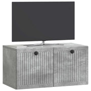 Væghængt TV-skab Betongrå 59,5 x 31 x 30 cm Konstrueret træ