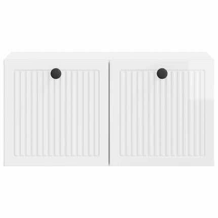 Væghængt TV-skab Vægmonteret Hvid højglans 59,5 x 31 x 30 cm