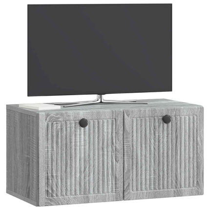 Væghængt TV-skab Vægmonteret Grå sonoma-eg 59,5 x 31 x 30 cm