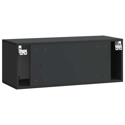 Væghængt TV-skab Sort 78,5 x 31 x 30 cm Konstrueret træ