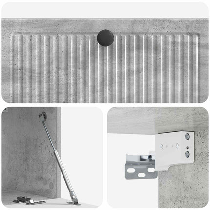 Væghængt TV-skab Betongrå 78,5 x 31 x 30 cm Konstrueret træ