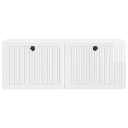 Væghængt TV-skab Vægmonteret Hvid højglans 78,5 x 31 x 30 cm