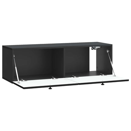 Væghængt TV-skab Sort 98 x 31 x 30 cm Konstrueret træ
