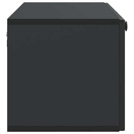 Væghængt TV-skab Sort 98 x 31 x 30 cm Konstrueret træ