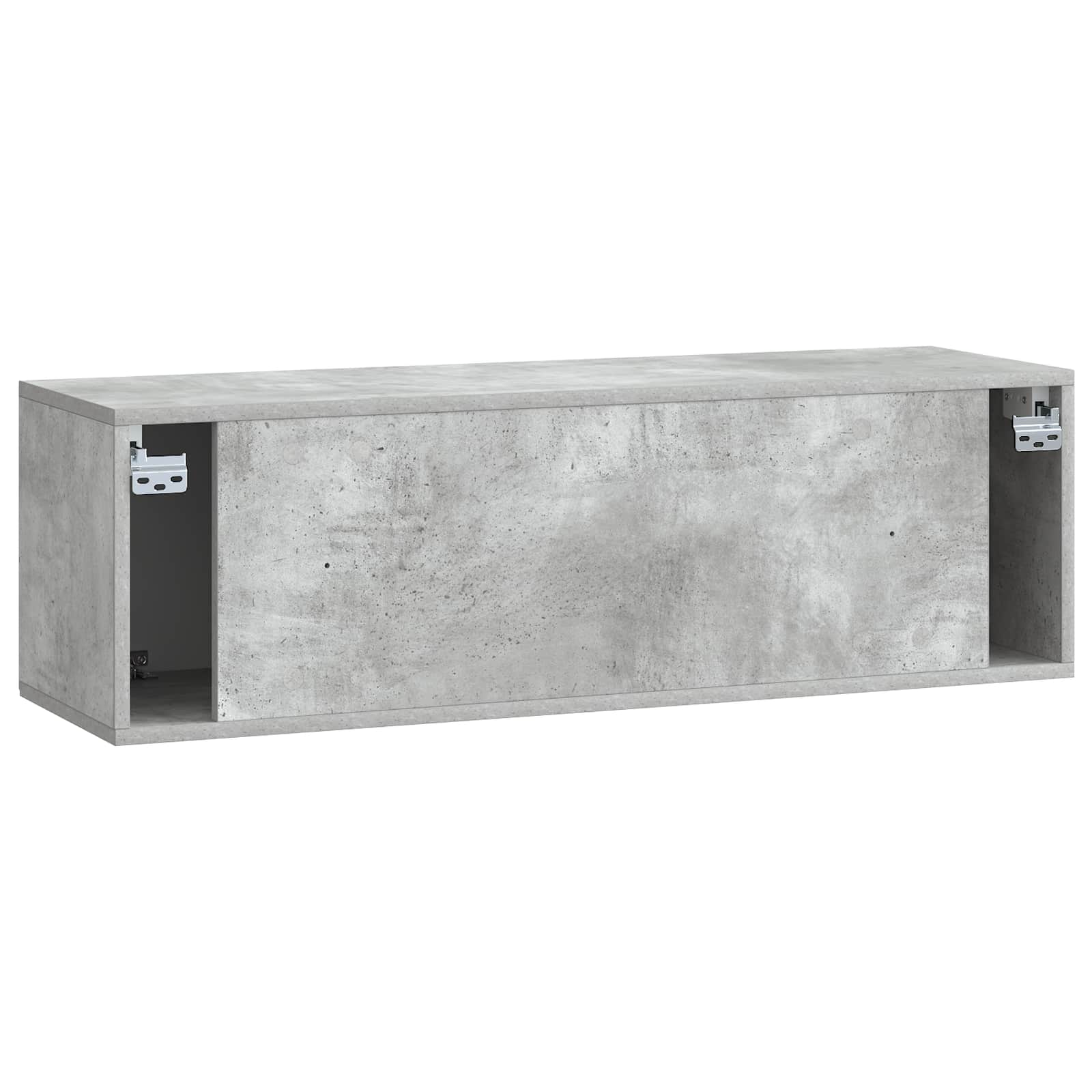 Væghængt TV-skab Betongrå 98 x 31 x 30 cm Konstrueret træ