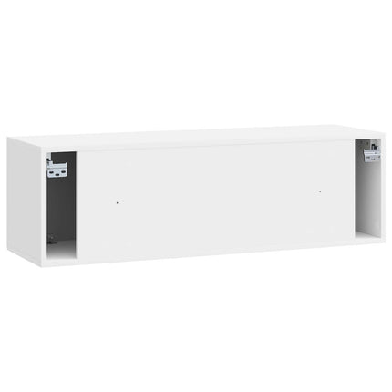 Væghængt TV-skab Hvid højglans 98 x 31 x 30 cm Konstrueret træ
