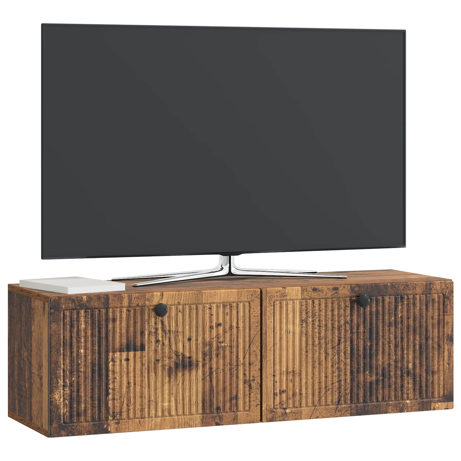 Væghængt TV-skab Gammelt træ 98 x 31 x 30 cm Konstrueret træ