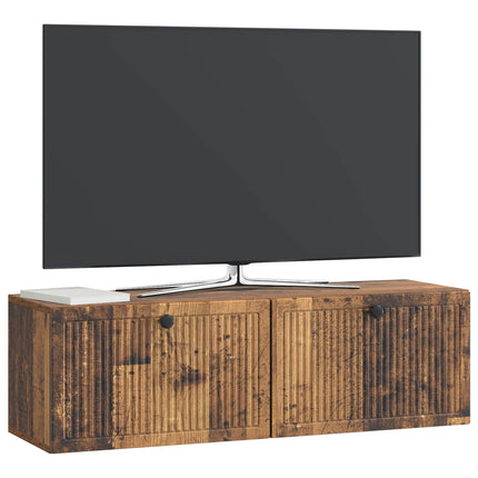 Væghængt TV-skab Gammelt træ 98 x 31 x 30 cm Konstrueret træ