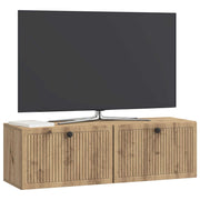 Væghængt TV-skab Artisan-eg 98 x 31 x 30 cm Konstrueret træ