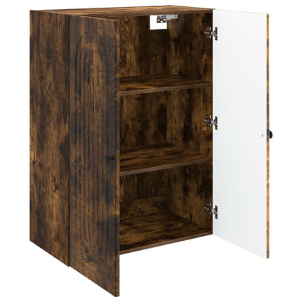 Vægmonteret skab Røget eg 66 x 34,5 x 90 cm Konstrueret træ