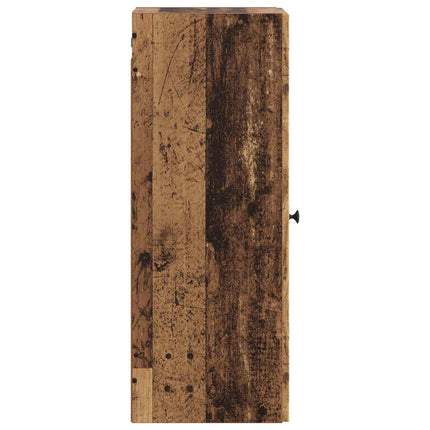 Vægmonteret skab Gammelt træ 33 x 34,5 x 90 cm Konstrueret træ